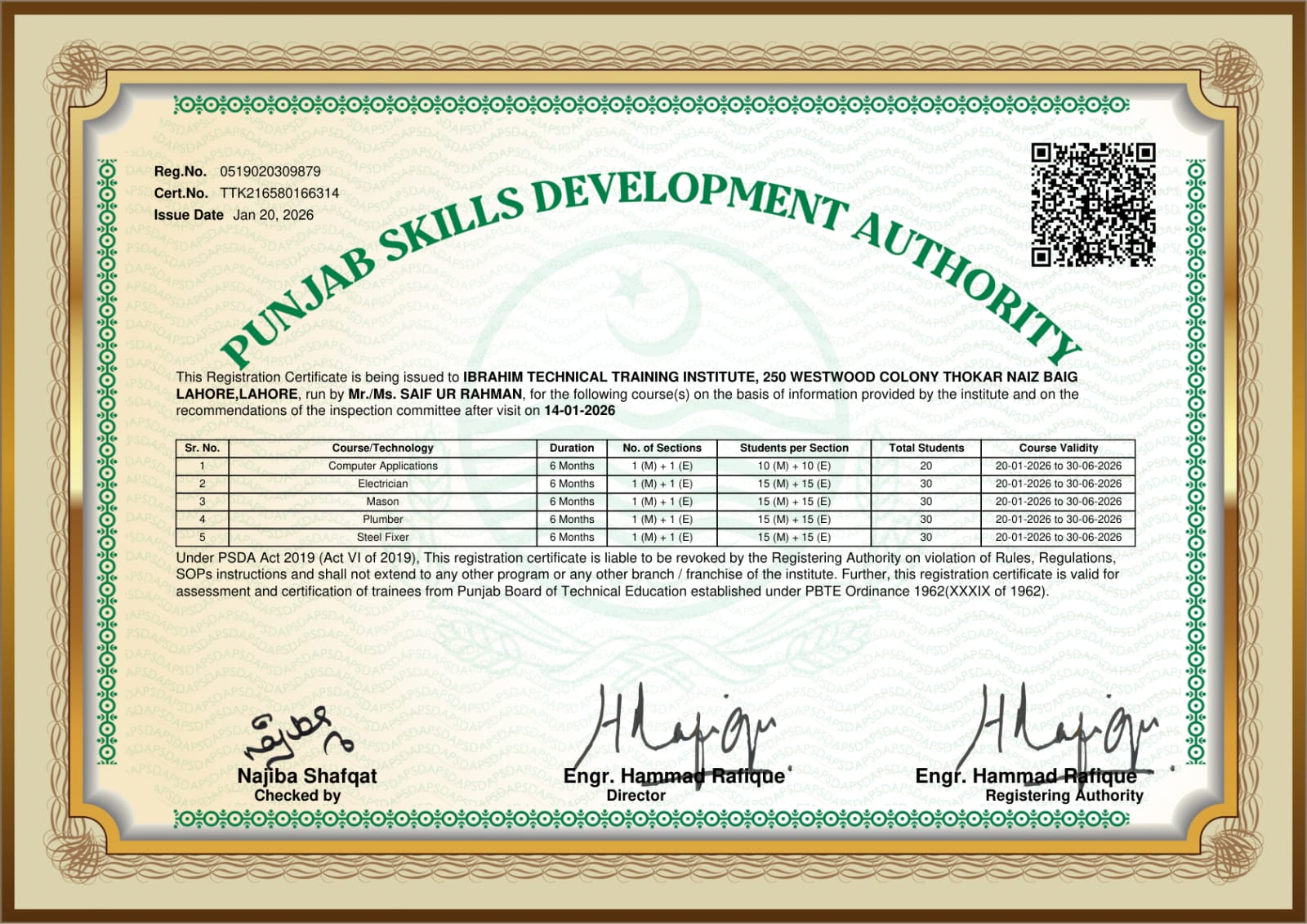 Certificate 2